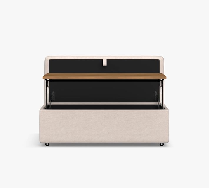 Big Sur Square Arm Upholstered Storage Ottoman with Pull Out Table thumbnail 11
