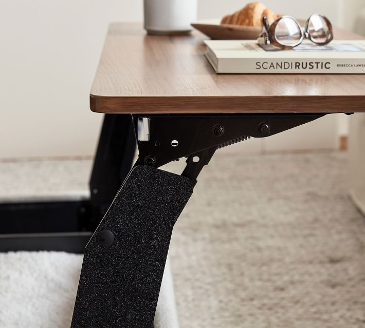 Big Sur Square Arm Upholstered Storage Ottoman with Pull Out Table thumbnail 4