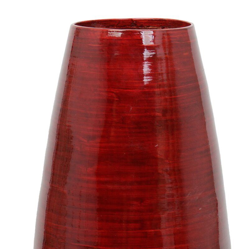 Red Teebar Wood Floor Vase thumbnail 2