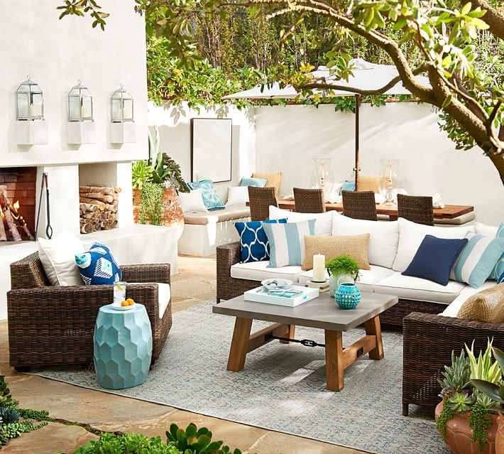 Torrey All-Weather Wicker Square Arm Lounge Chair thumbnail 3
