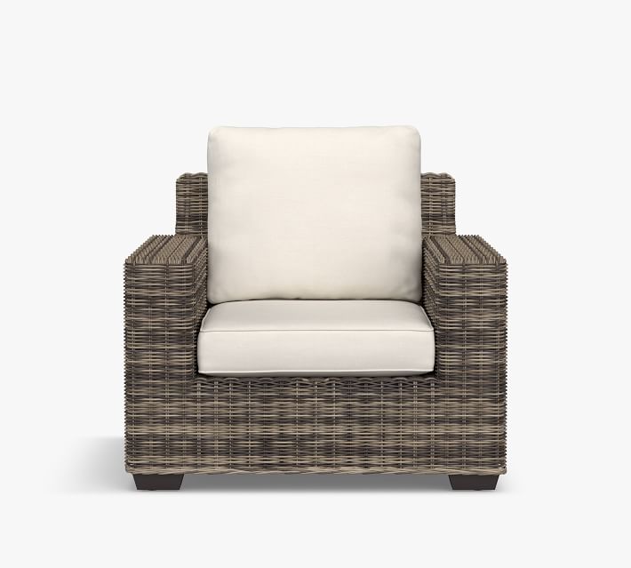 Torrey All-Weather Wicker Square Arm Lounge Chair thumbnail 4
