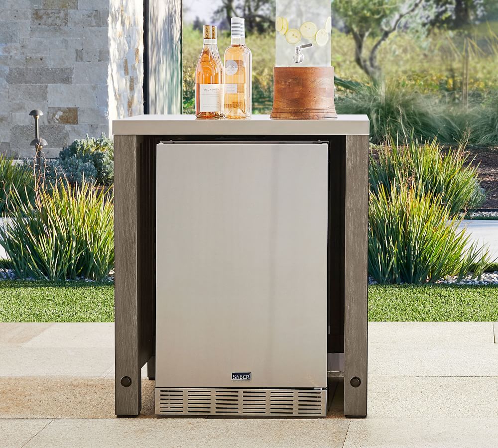 Abbott Outdoor Kitchen Acacia Convertable Refrigerator Cabinet thumbnail 6