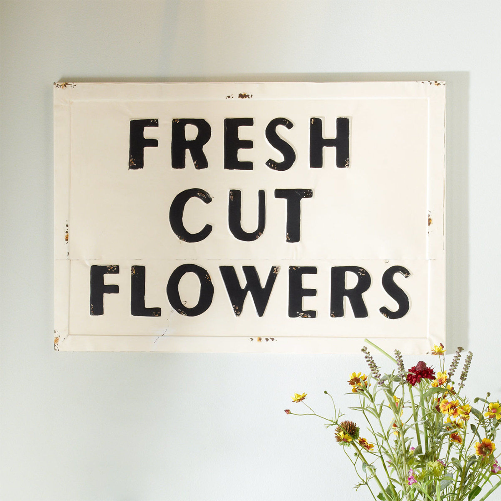 Fresh Flowers Metal Sign With Frame-28.5"x19.75" thumbnail 2