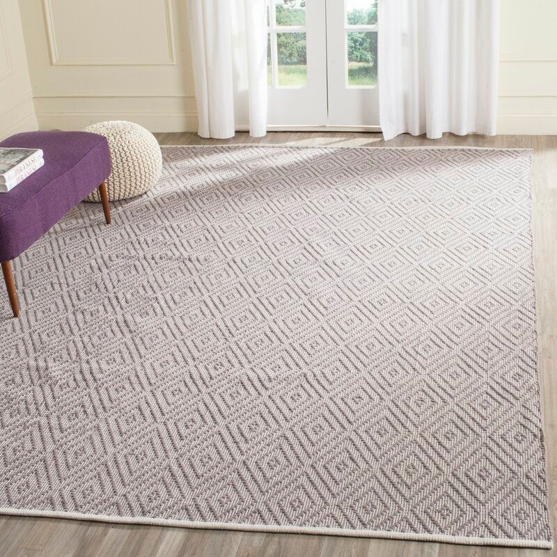 Akihito Geometric Handmade Flatweave Cotton Gray Ivory Area Rug-10'x14' thumbnail 3