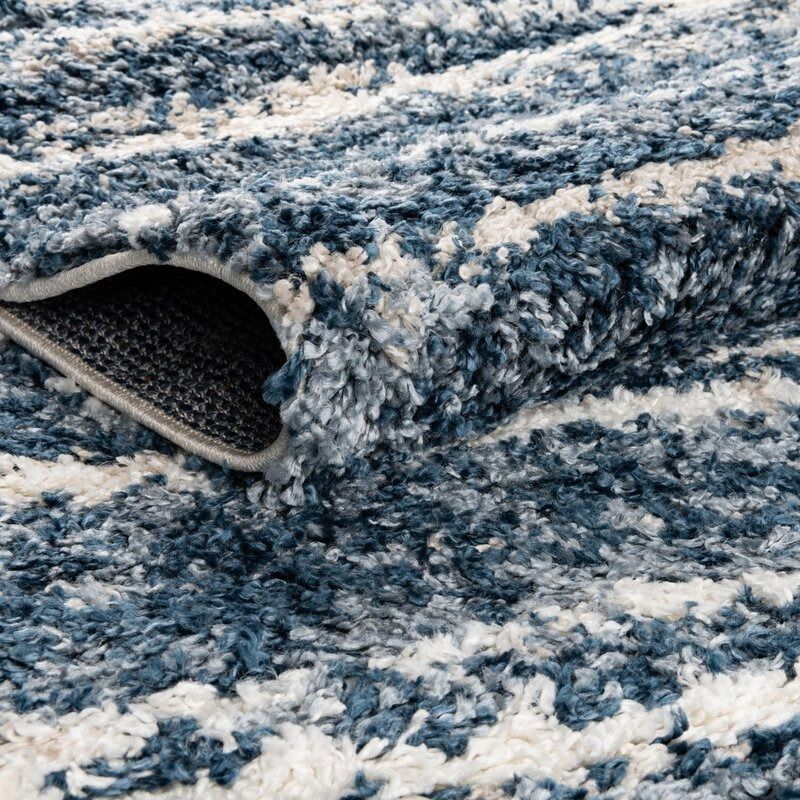 Ianis Striped Blue Area Rug-10'x14' thumbnail 5