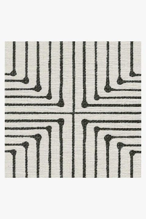 Jonathan Adler Inkdrop Black and Ivory Rug-8'x10' thumbnail 3