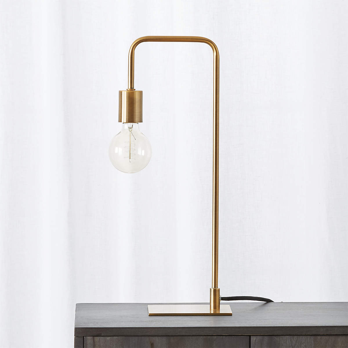 Antique Brass Arc Table Lamp thumbnail 2