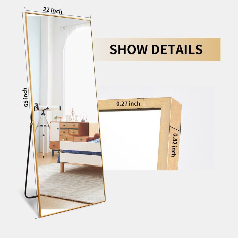 Full Length Floor Mirror 22"X65" Large  thumbnail 5