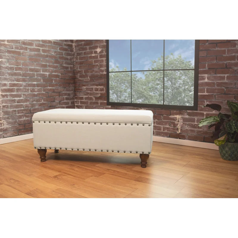 Latimer Upholstered Flip Top Storage Bench thumbnail 2