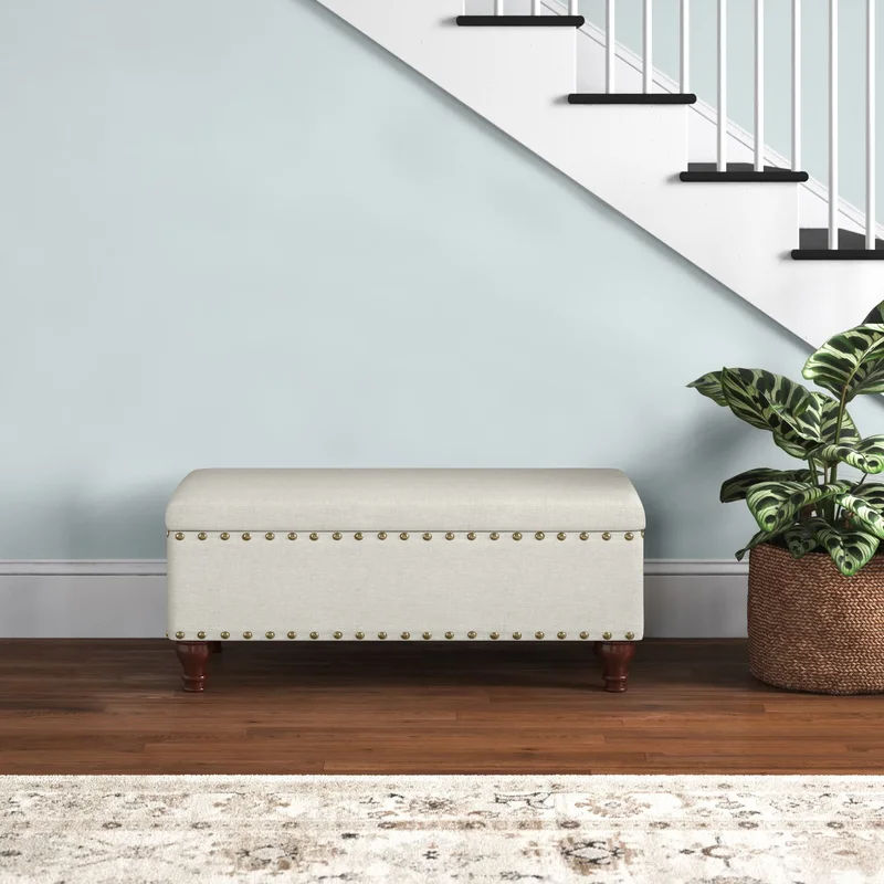 Latimer Upholstered Flip Top Storage Bench thumbnail 3