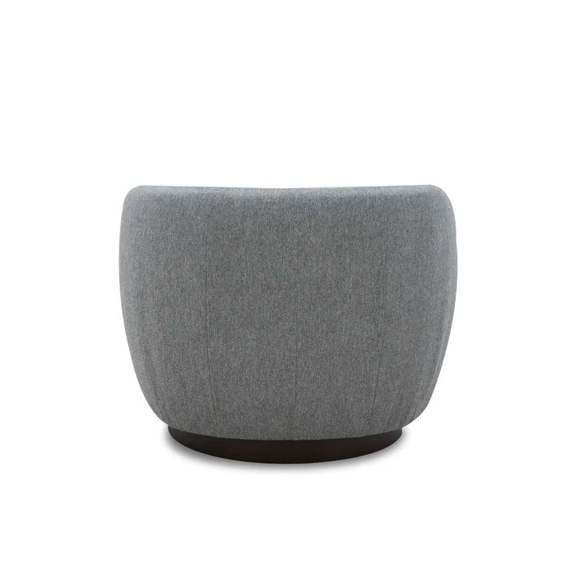 Marcy 34 Wide Polyester Swivel Barrel Chair thumbnail 4