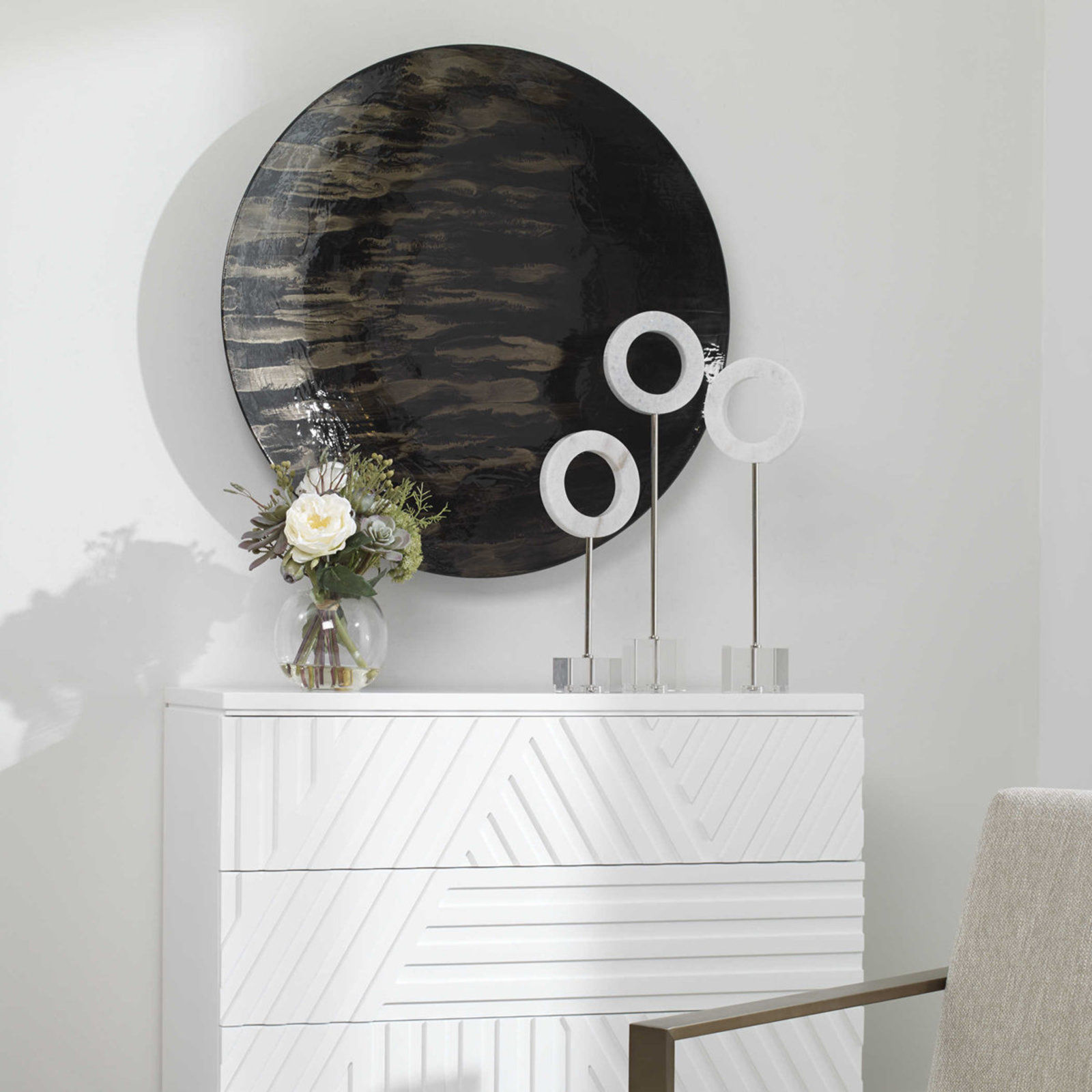 Ombre Orbit Wall Art Black thumbnail 2