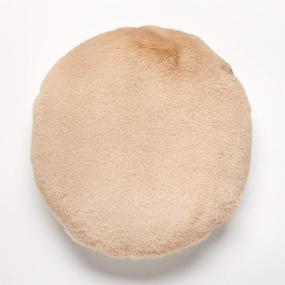 Harlee Light Brown Round Pillow Without Insert 16"x16" thumbnail 3