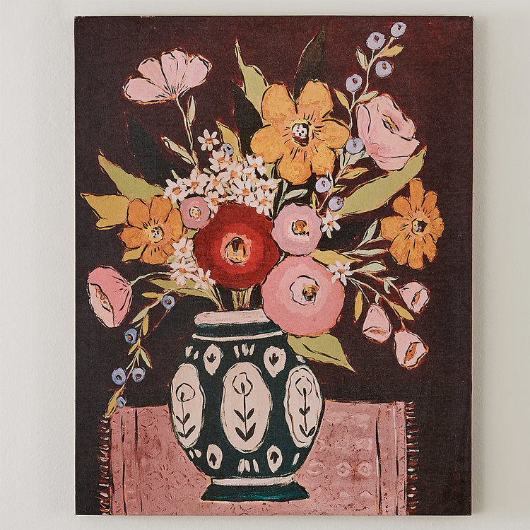 Floral Canvas Wall Decor Unframe 22.5"x28" thumbnail 2