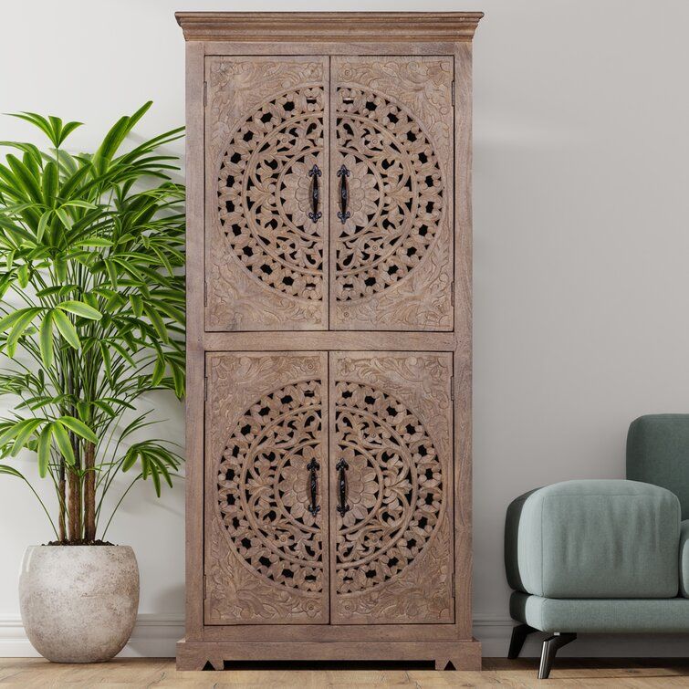 Santillanes Carved Armoire thumbnail 3