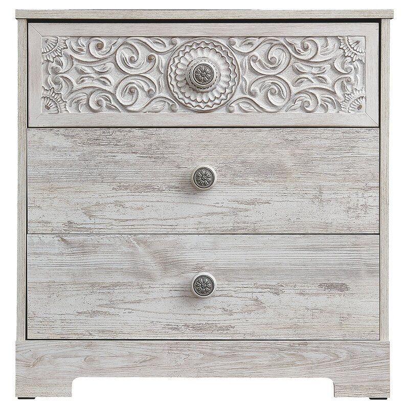 Guin 3 Drawer Solid Wood Chest thumbnail 2