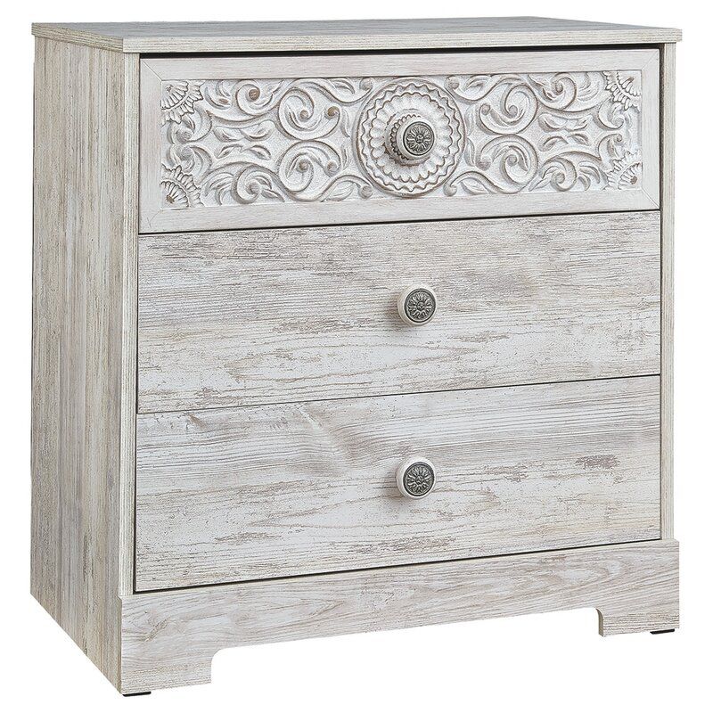 Guin 3 Drawer Solid Wood Chest thumbnail 4