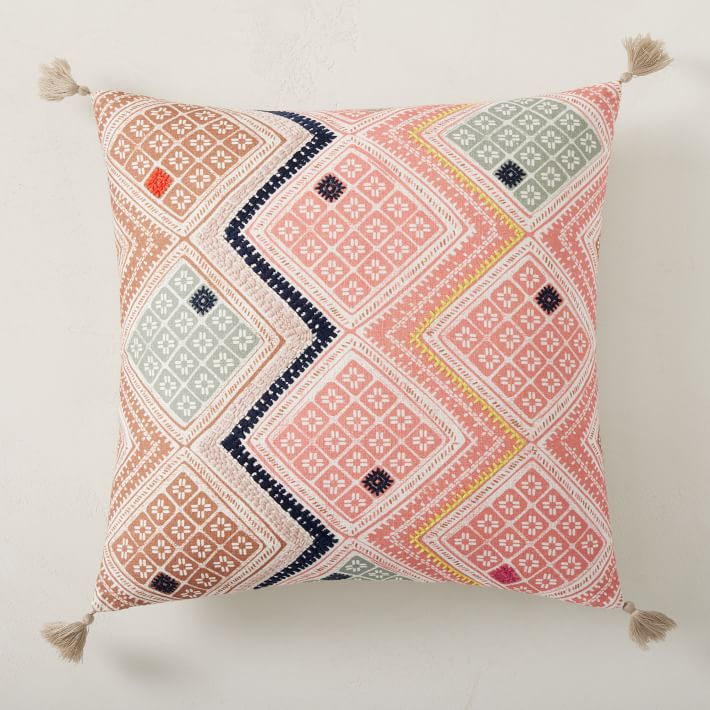 Colorblock Kindered Diamonds Pillow Cover No Insert-20''x20'' thumbnail 2