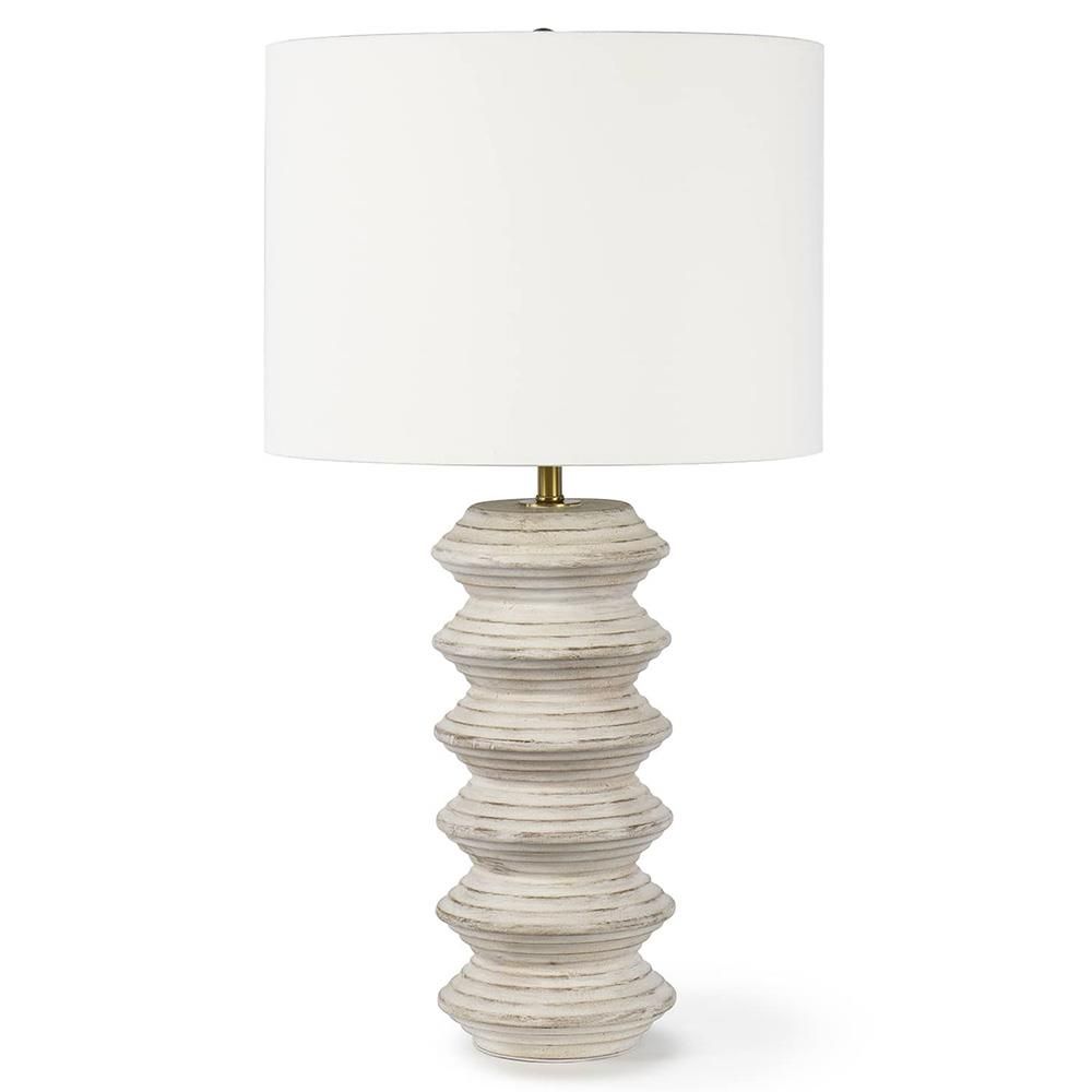 Regina Andrew Nova French Country White Wood Table Lamp thumbnail 2