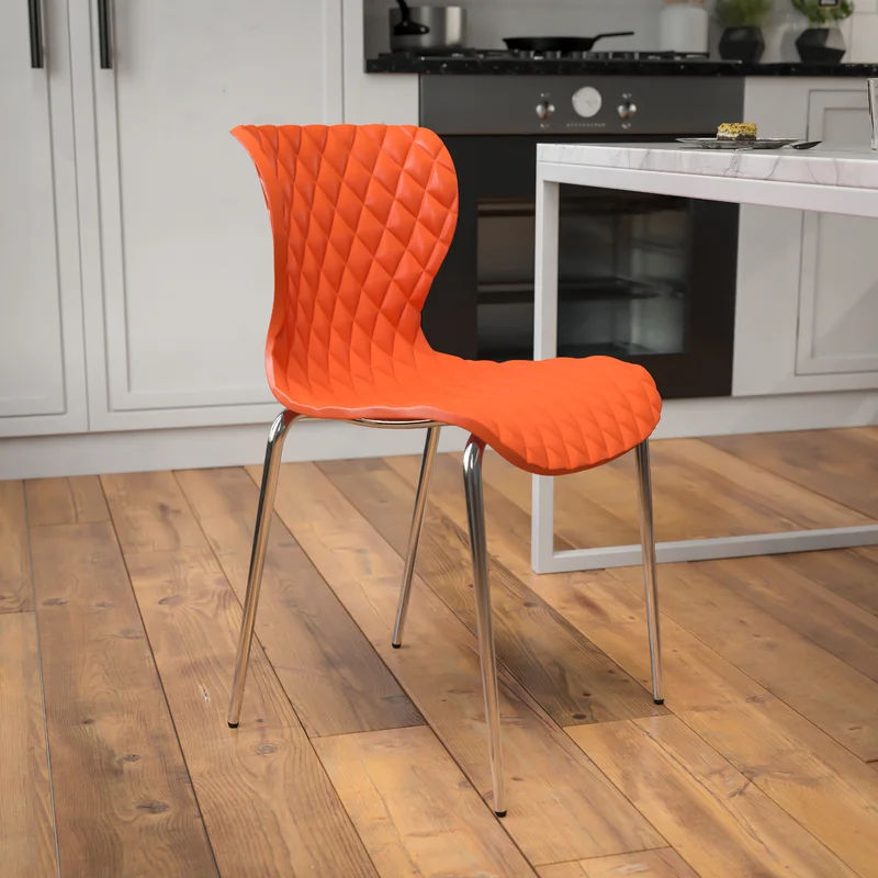 Lowell Armless Contemporary Stackable Chair thumbnail 2