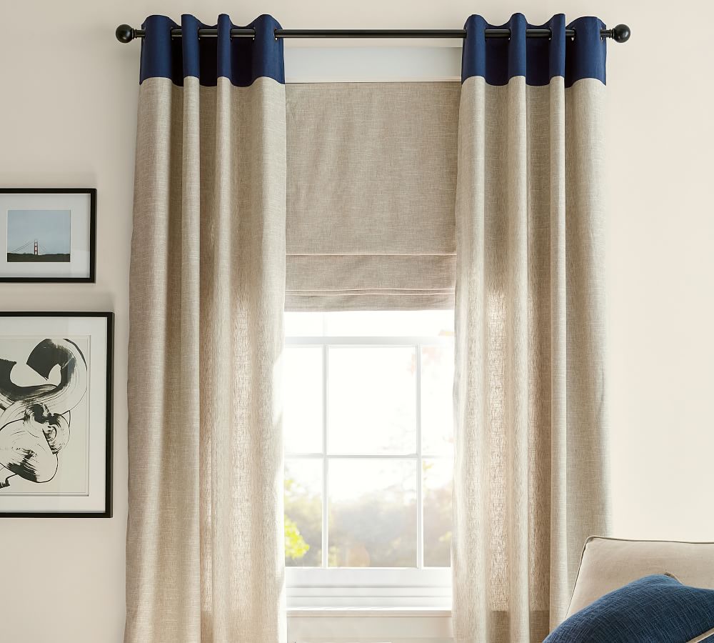 Emery Linen Cordless Roman Shade 32"x21" thumbnail 3