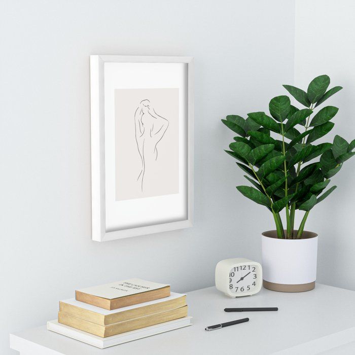 Delicate Line Woman Recessed With Frame-13"x19" thumbnail 2
