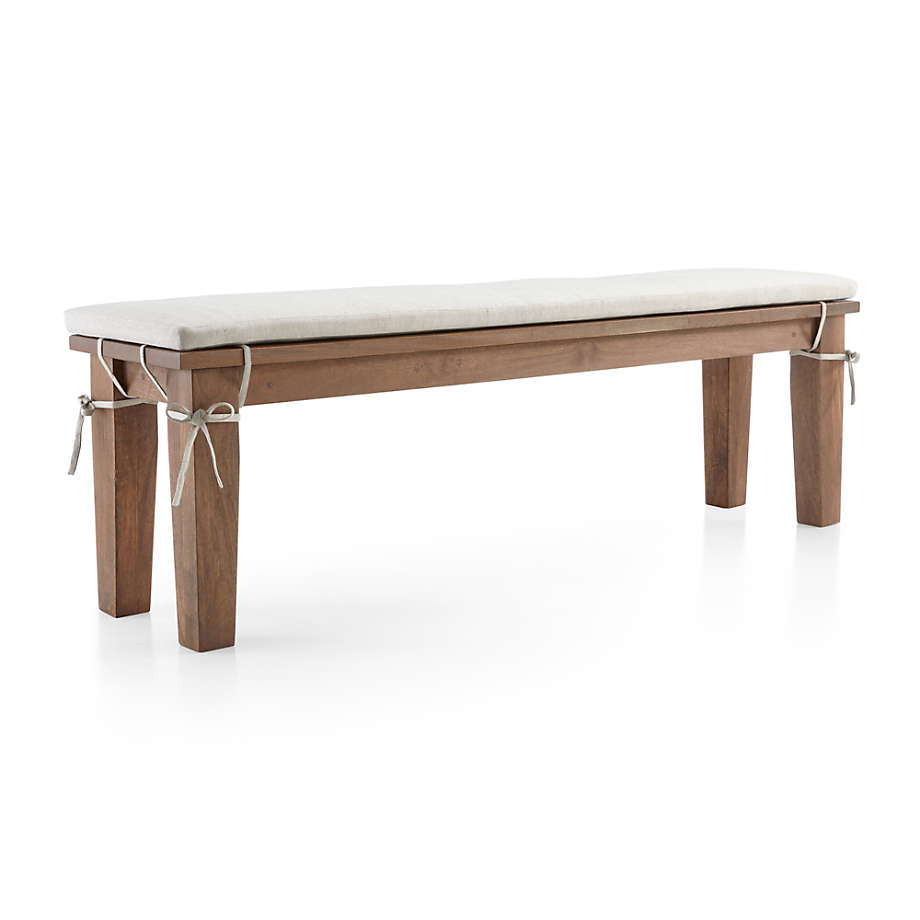 Basque Light Brown Solid Wood Dining Bench thumbnail 5