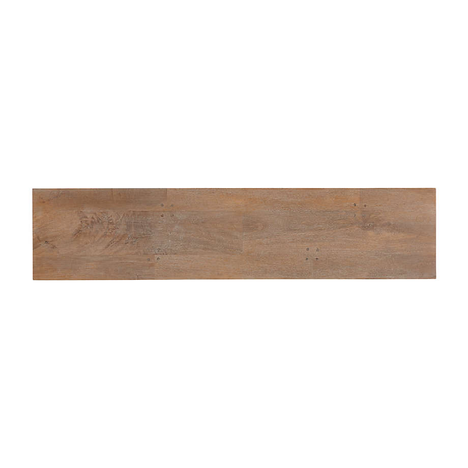 Basque Light Brown Solid Wood Dining Bench thumbnail 7