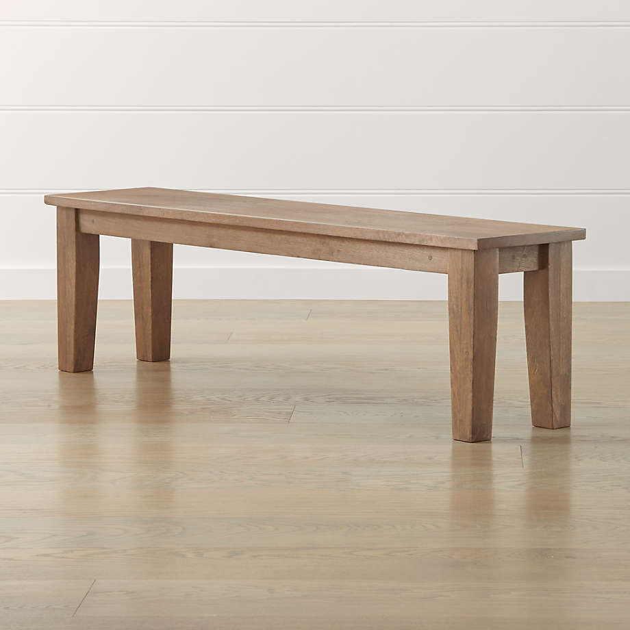 Basque Light Brown Solid Wood Dining Bench thumbnail 4