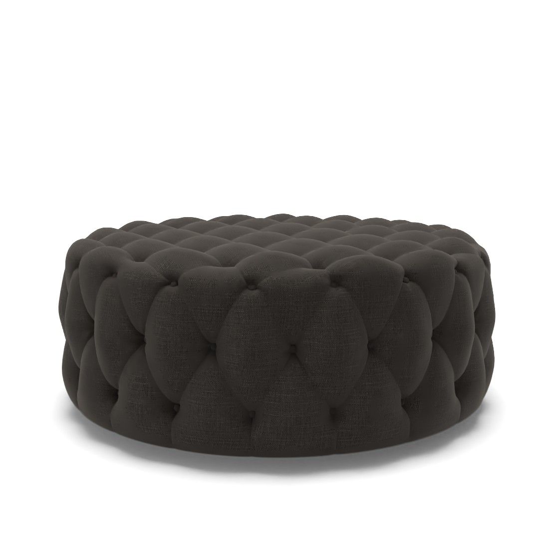 Acklen Tufted Round Cocktail Ottoman thumbnail 2