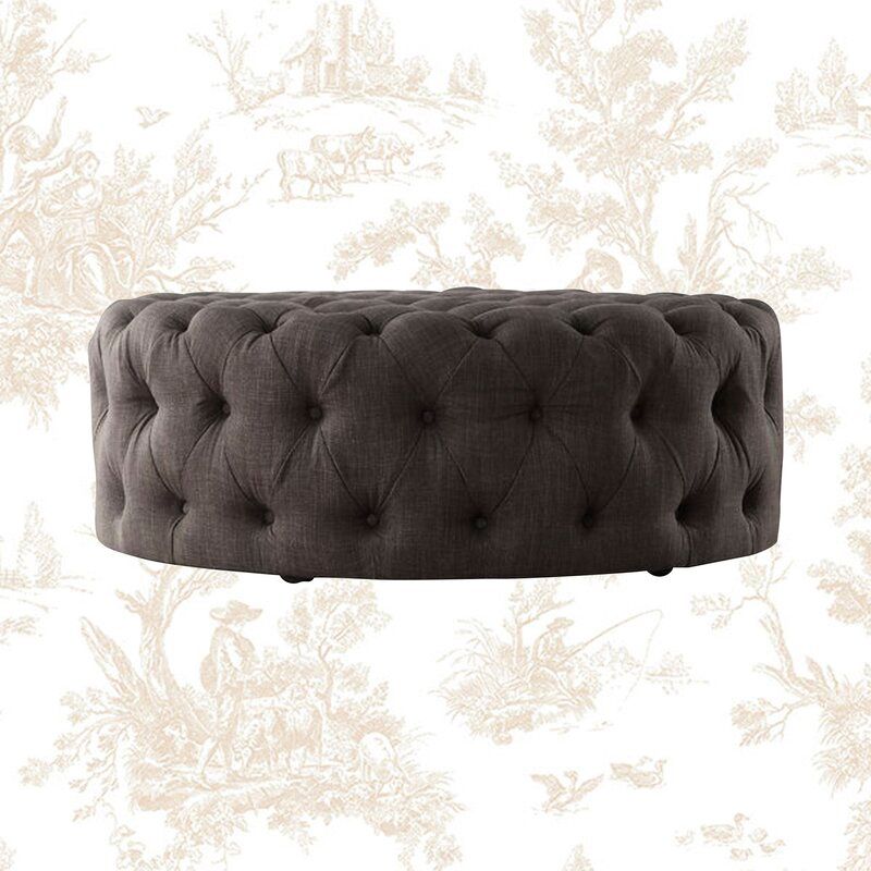 Acklen Tufted Round Cocktail Ottoman thumbnail 3
