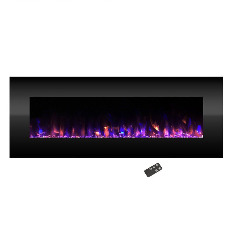 Quevedo Surface Wall Mounted Electric Fireplace thumbnail 2