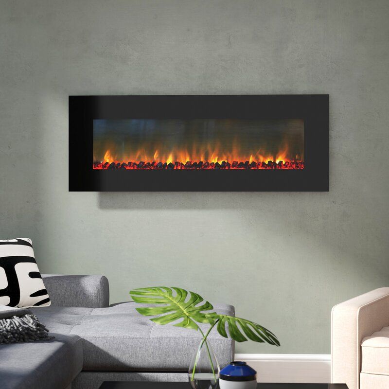 Quevedo Surface Wall Mounted Electric Fireplace thumbnail 4
