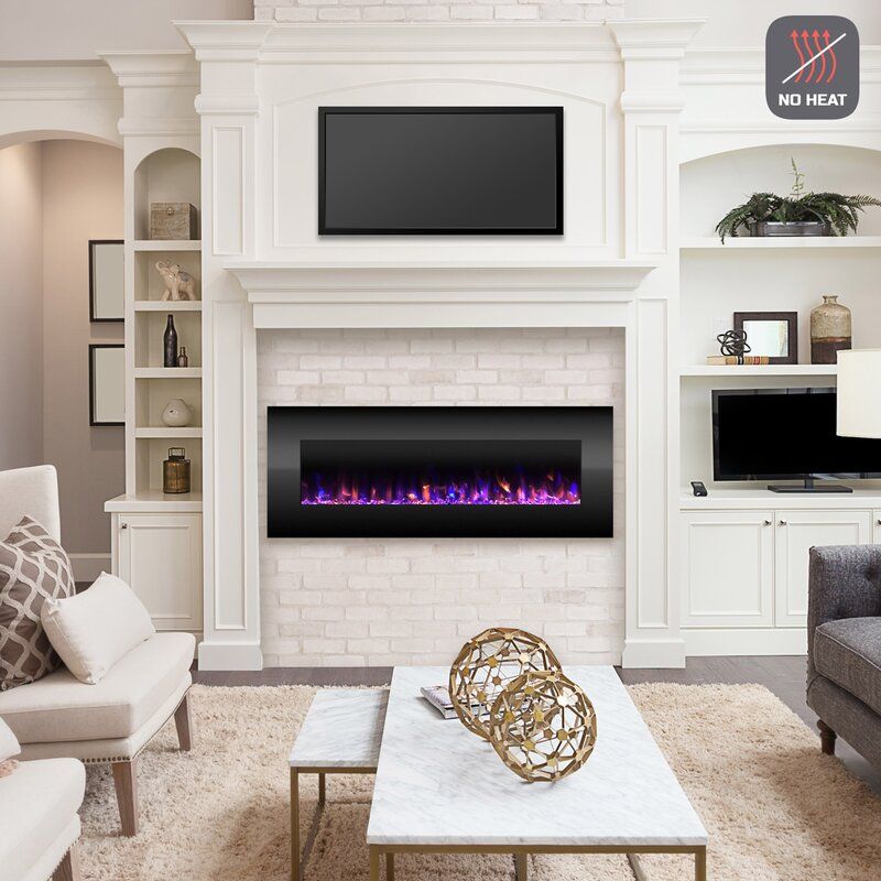 Quevedo Surface Wall Mounted Electric Fireplace thumbnail 5