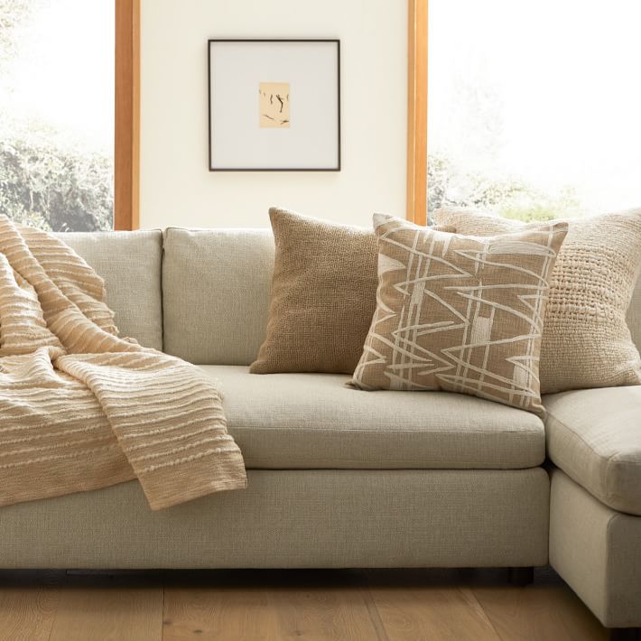 Two Tone Chunky Linen Pillow Cover thumbnail 2