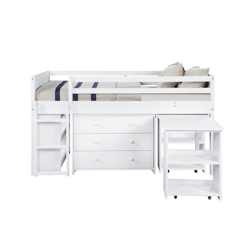 Twin Loft Bed with Bookcase by Ti Amo Twin thumbnail 2