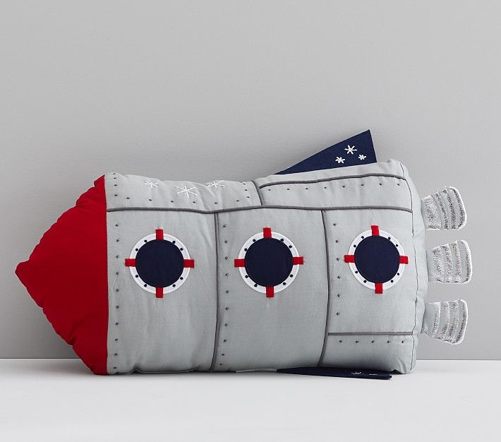 Light Up Rocket Pillow 20"x12" thumbnail 2