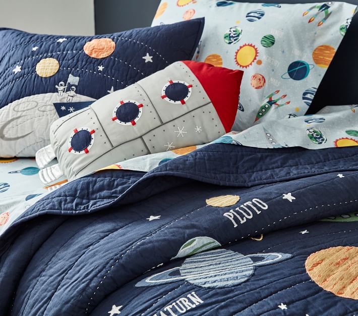 Light Up Rocket Pillow 20"x12" thumbnail 4