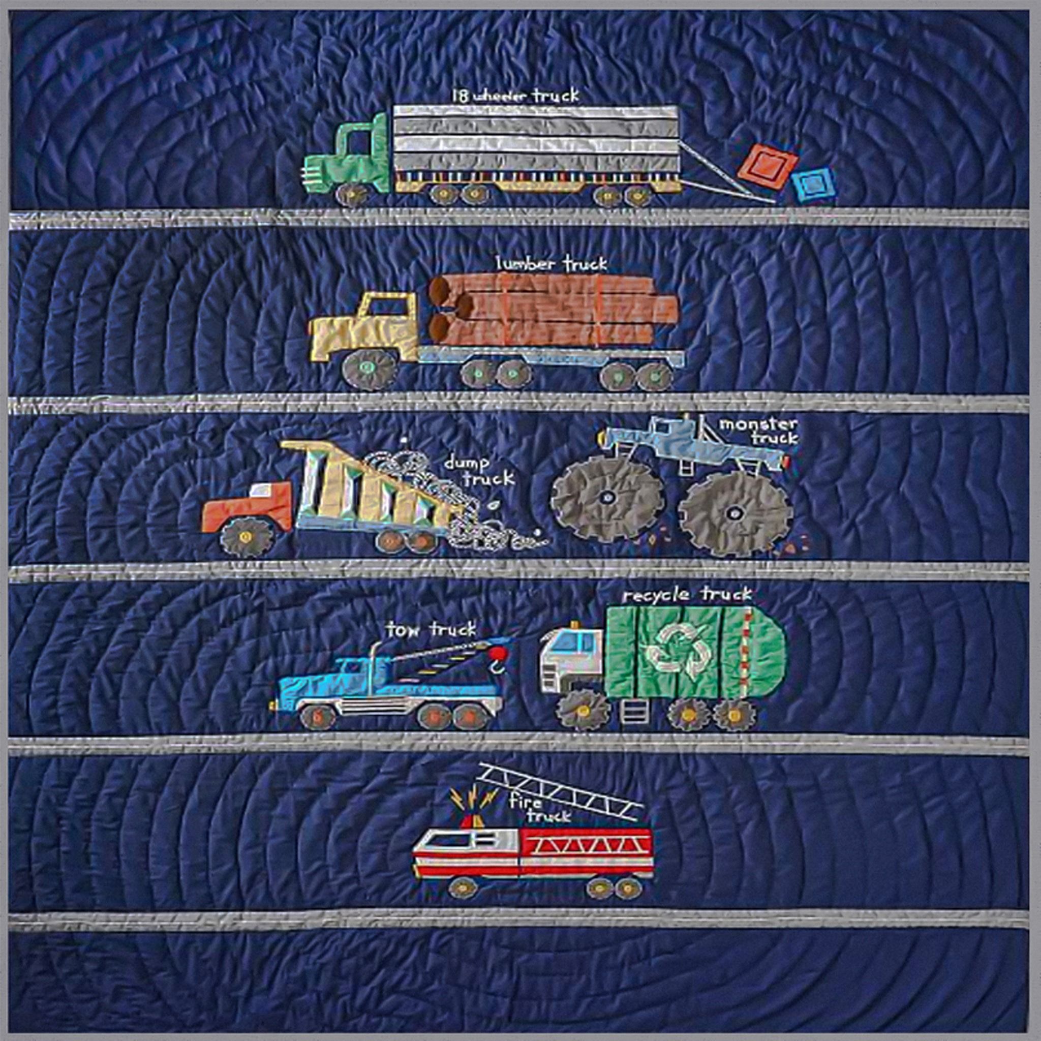 Busy Trucks Sham Without Insert 26"x20" thumbnail 5