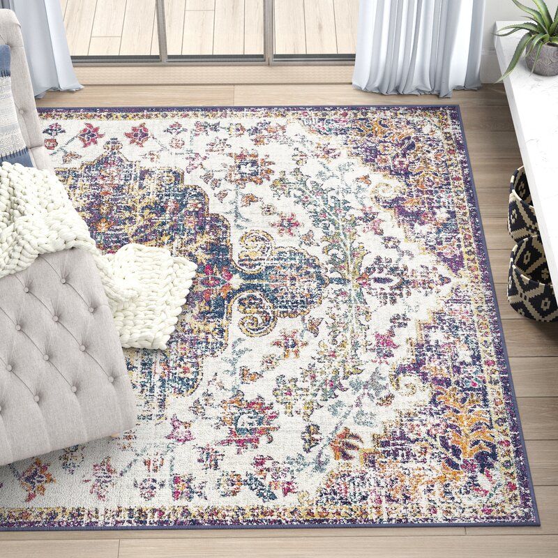 Hillsby Oriental Beige Saffron Garnet Dark Blue Area Rug-9'3"x12'6" thumbnail 2