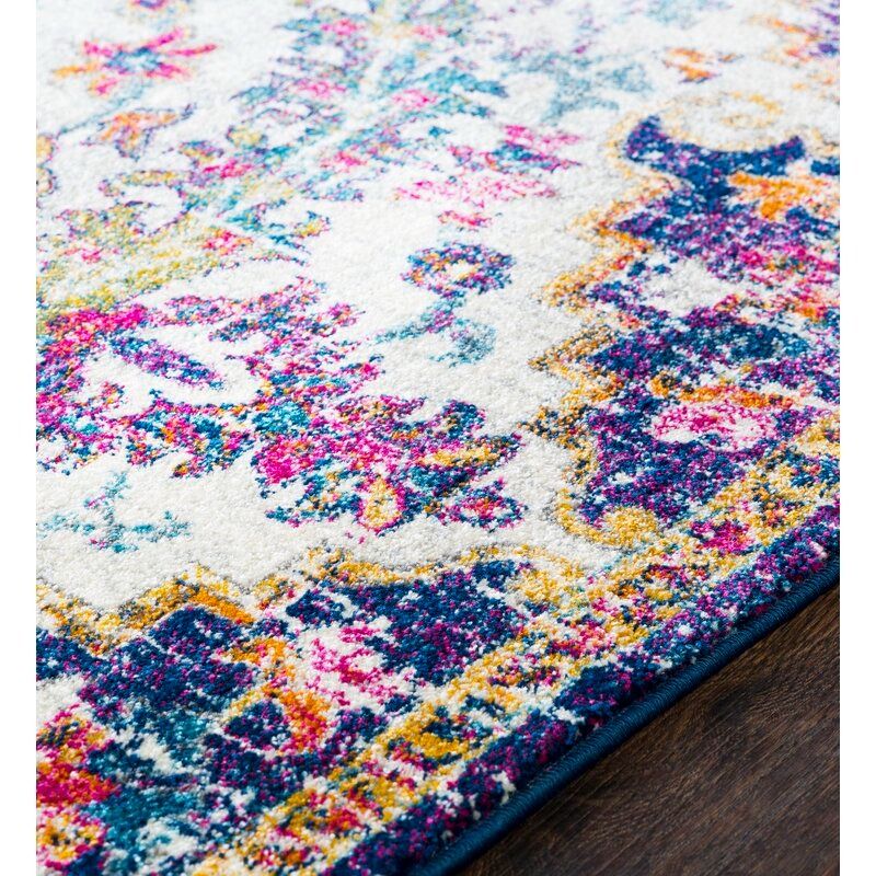 Hillsby Oriental Beige Saffron Garnet Dark Blue Area Rug-9'3"x12'6" thumbnail 6