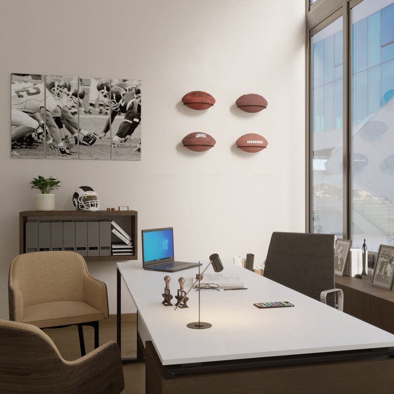 Ixelles Football Wall Mounted Sports Rack (Set of 2) thumbnail 5