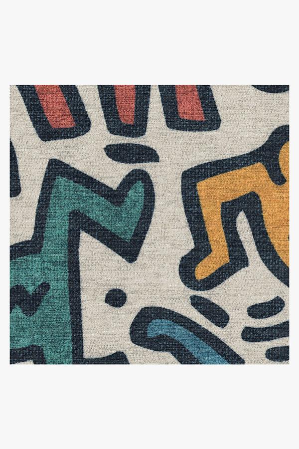 Keith Haring Block Party Black and Ivory-6'x9' thumbnail 3
