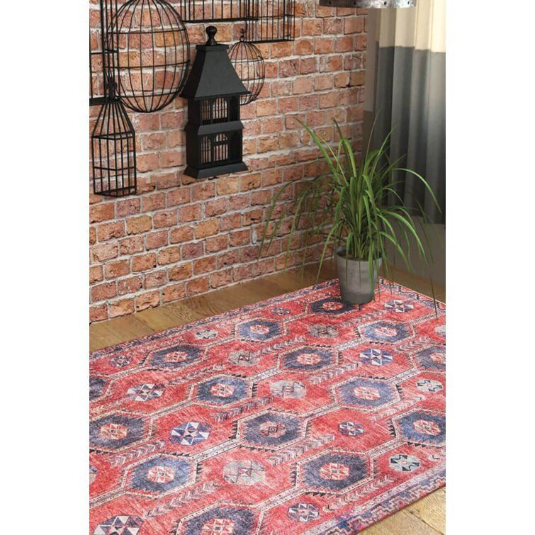 Blethyn Machine Woven Oriental Area Rug-2'6x9'10 thumbnail 2