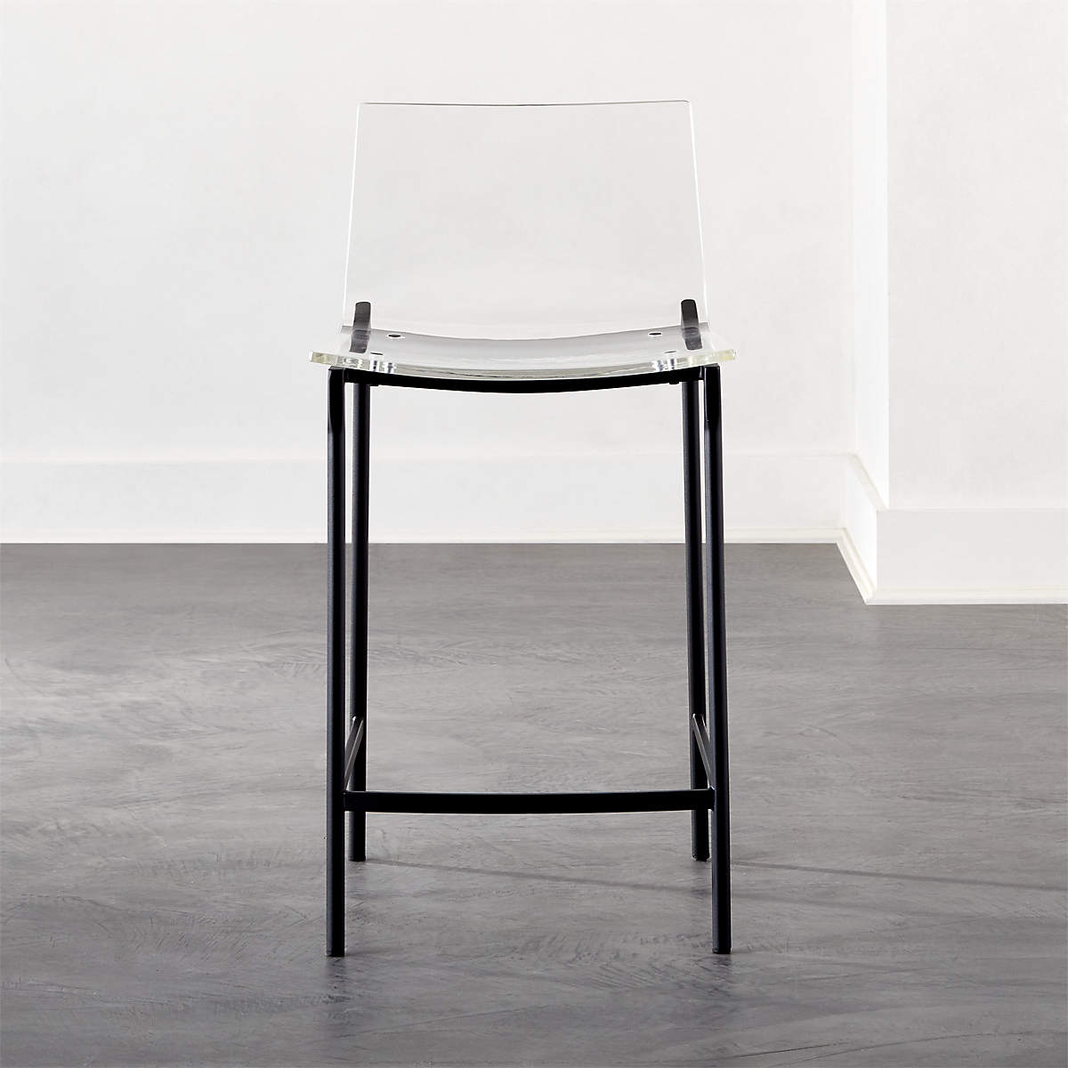 Chiaro Clear Counter Stool Black thumbnail 3