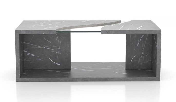 Dunaway Floor Shelf Coffee Table With Storage thumbnail 3