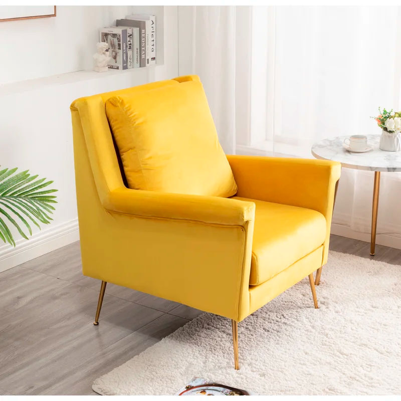 Demi 30'' Wide Velvet Armchair thumbnail 4