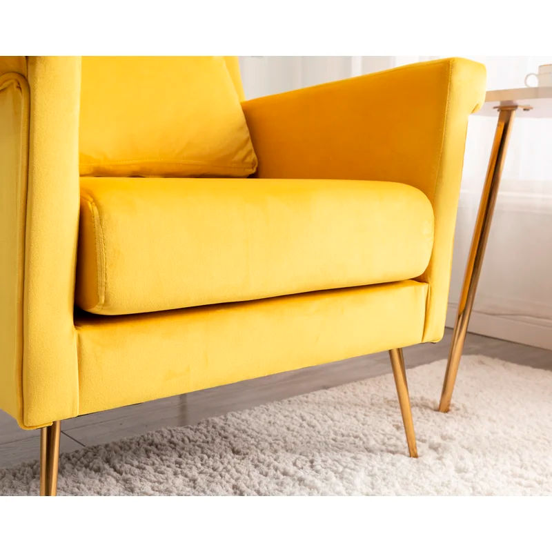 Demi 30'' Wide Velvet Armchair thumbnail 7