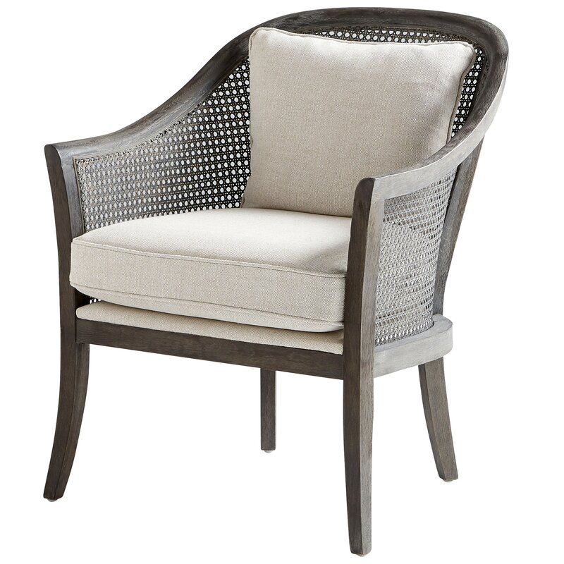 Relatore Solid Wood Linen Blend Armchair thumbnail 2