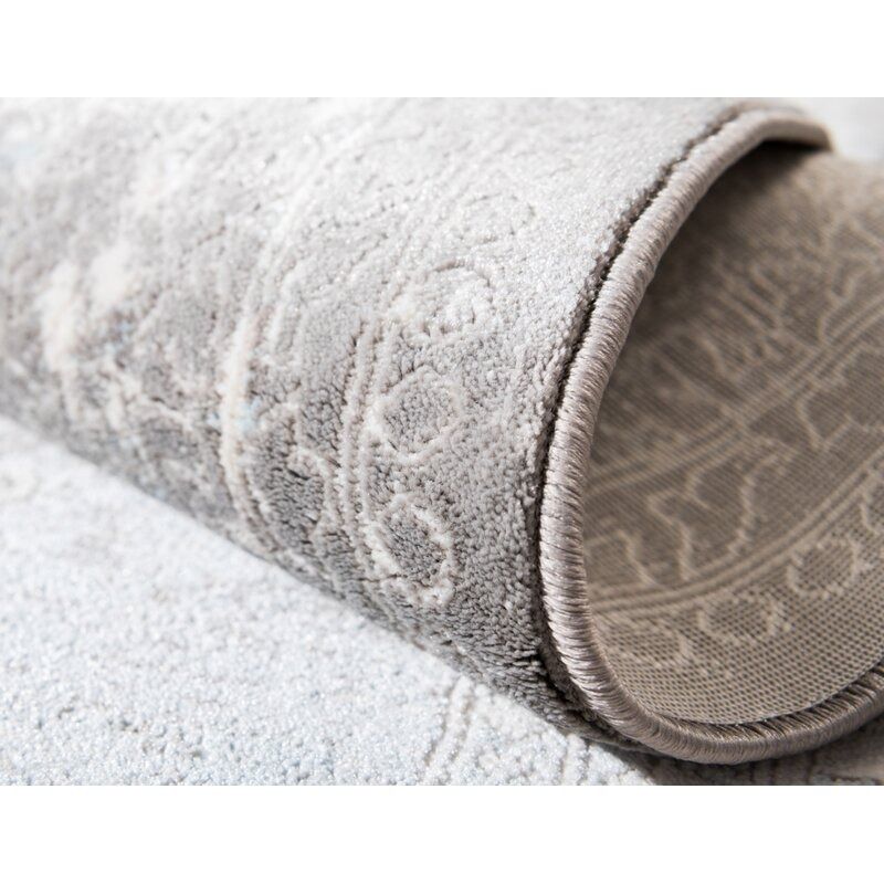 Coeur GrayLight BlueIvory Area Rug-8'x10' thumbnail 4